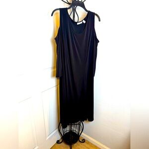 Susan Graver Black Asymmetrical Halter Sundress